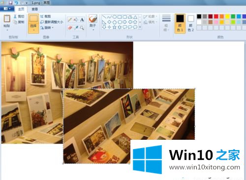 win10如何用画图软件拼接图片的详细处理步骤