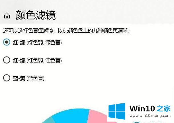 win10系统中色盲功能的详细处理法子