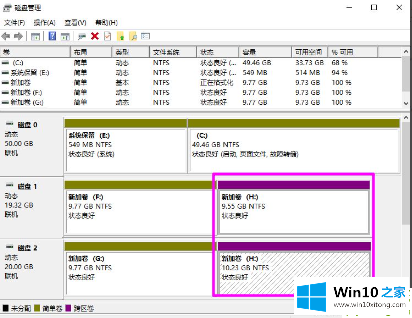 Win10磁盘新建跨区卷灰色的详尽处理法子