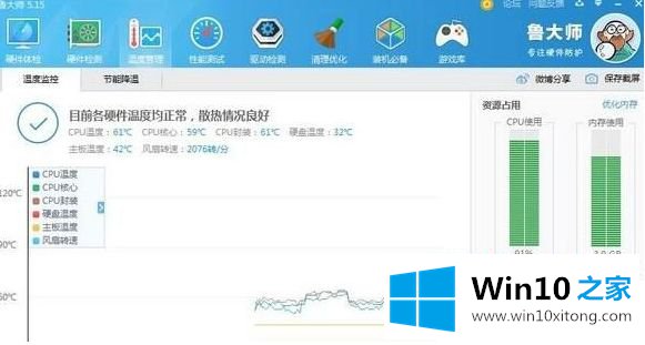 win10怎么打开cpu温度显示的详细处理方法