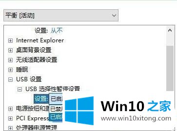 windows10系统打开＂USB选择性暂停设置＂的处理方法